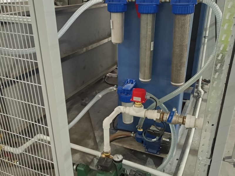 Proses suyu filtre ve pompa grubu montajı